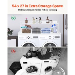 Pesukoneen ja kuivausrummun päällystaso 15 mm lastulevy 1370 x 700 mm valkoinen