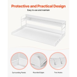 Pesukoneen ja kuivausrummun päällystaso 15 mm lastulevy 1370 x 700 mm valkoinen