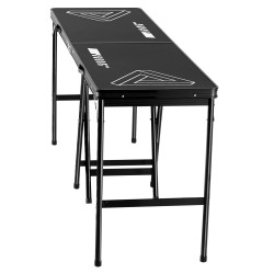 Taitettava 240 cm olutpongin pöytä MDF-melamiinipintainen sisältää 6 pingispalloa kantavuus 30 kg