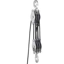 Köysitalja sinkitty teräs 500 kg nostokyky 30 m polyesteriköysi 6 mm