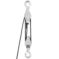 Köysitalja sinkitty teräs 500 kg nostokyky 30 m polyesteriköysi 6 mm