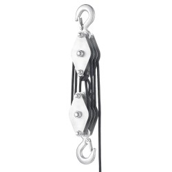 Köysitalja sinkitty teräs 500 kg nostokyky 30 m polyesteriköysi 6 mm