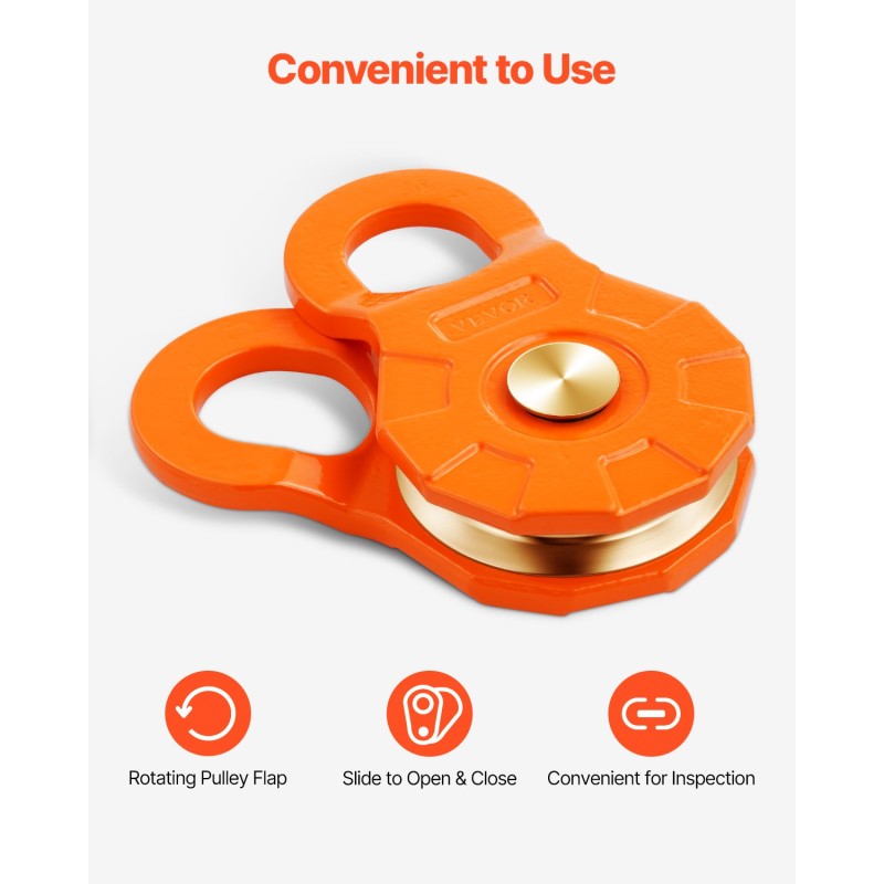 Taljapyörä teräs korroosiosuojattu 15 t työkuorma 10–14 mm köysille urallinen