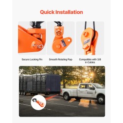 Taljalohko 2 t nimelliskuorma seosteräs 360 astetta kääntyvä koukku