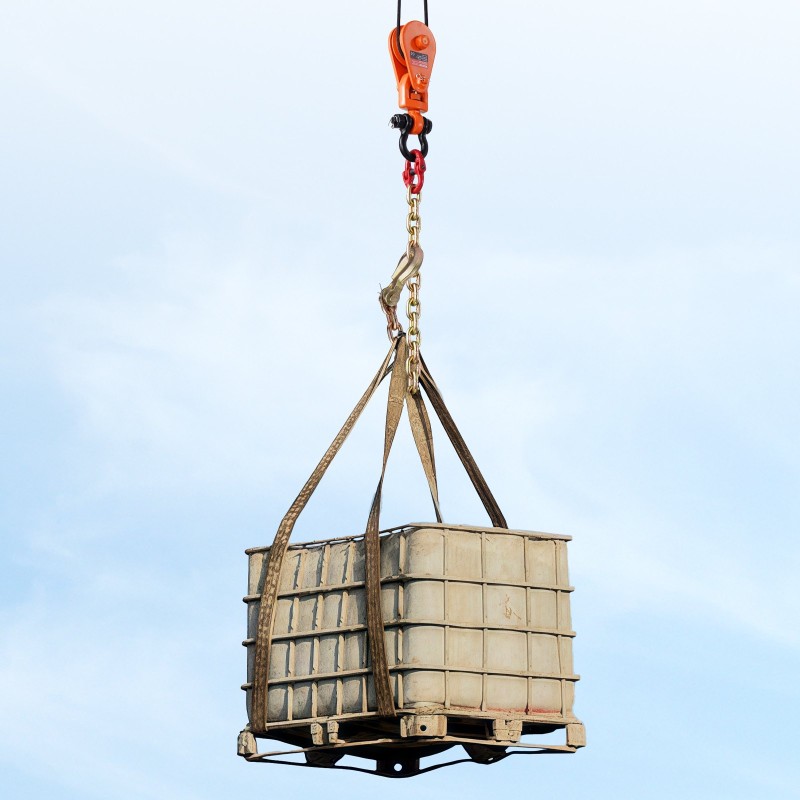 Vinssipyörä seosteräksinen 2 t työkuorma G80-metalliketju 0,6 m 74 mm pyörä