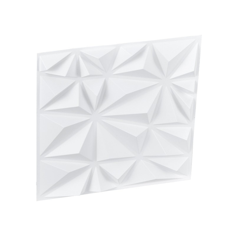 Seinäpaneelit PVC 33 paneelia timanttikuvio mattavalkoinen 2,97 m² 300x300 mm