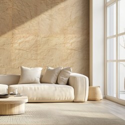 Seinäpaneelit 3D-teksturoitu PU-materiaali 4 kpl 1200x600x30 mm 2,97 m² kivikeltainen