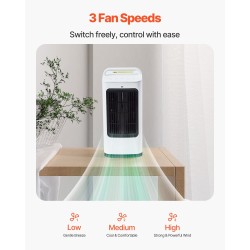 Kannettava ilmastointilaite nelitoiminen 1700 ml vesisäiliö ultrasoninen sumutus kolmitasoinen tuuletin