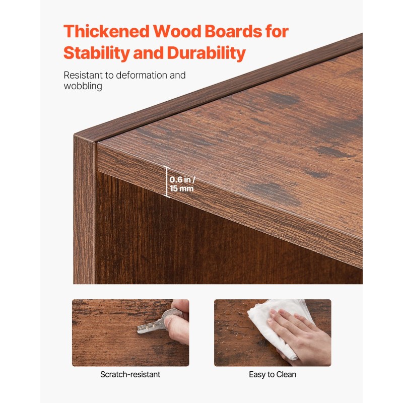 Kapea 5-tasoinen kirjahylly E1-luokan lastulevy korkeus 134,5 cm korkeussäädettävät hyllyt