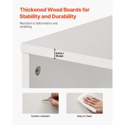 Kirjahylly kapea 8-tasoinen valkoinen E1-lastulevy 33x30x180 cm korkeussäädettävät hyllyt