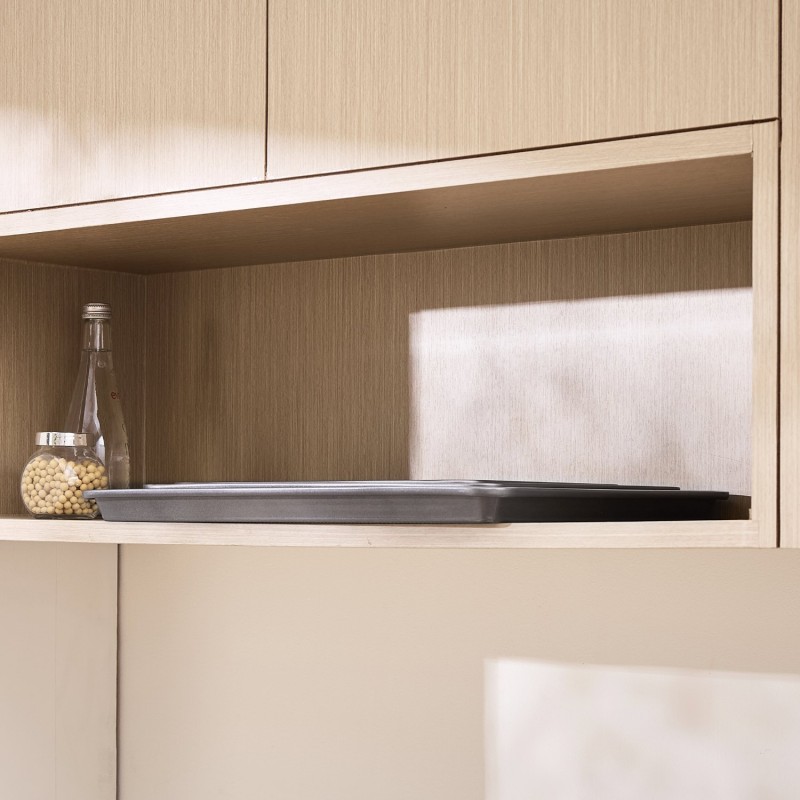 Leivontasetti 3-osainen hiiliteräksinen tarttumaton silikonikahvoilla erikokoisilla uunivuokilla