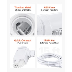 Uppoasennettava suolavesikloorain ABS-kuori titaanielektrodeilla 40 000 gallonaan