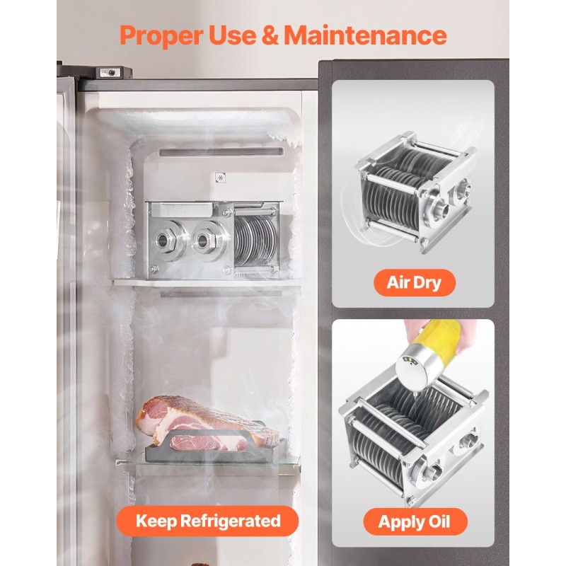 Lihaleikkurin teräsarja 26 terää ruostumatonta terästä 7 mm