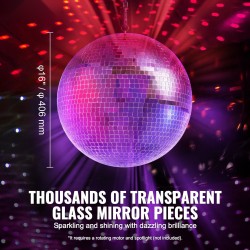 Peilidiscopallo lasi ja vaahtoydin halkaisija 406 mm hopea hiiliteräs ripustuslenkki