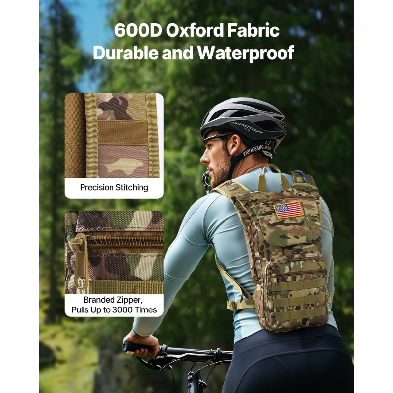 Juomareppu 18L 3L TPU juomapussi 600D kangas maastokuvioitu molle-järjestelmä