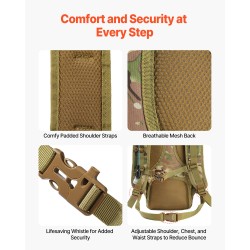 Juomareppu 18L 3L TPU juomapussi 600D kangas maastokuvioitu molle-järjestelmä