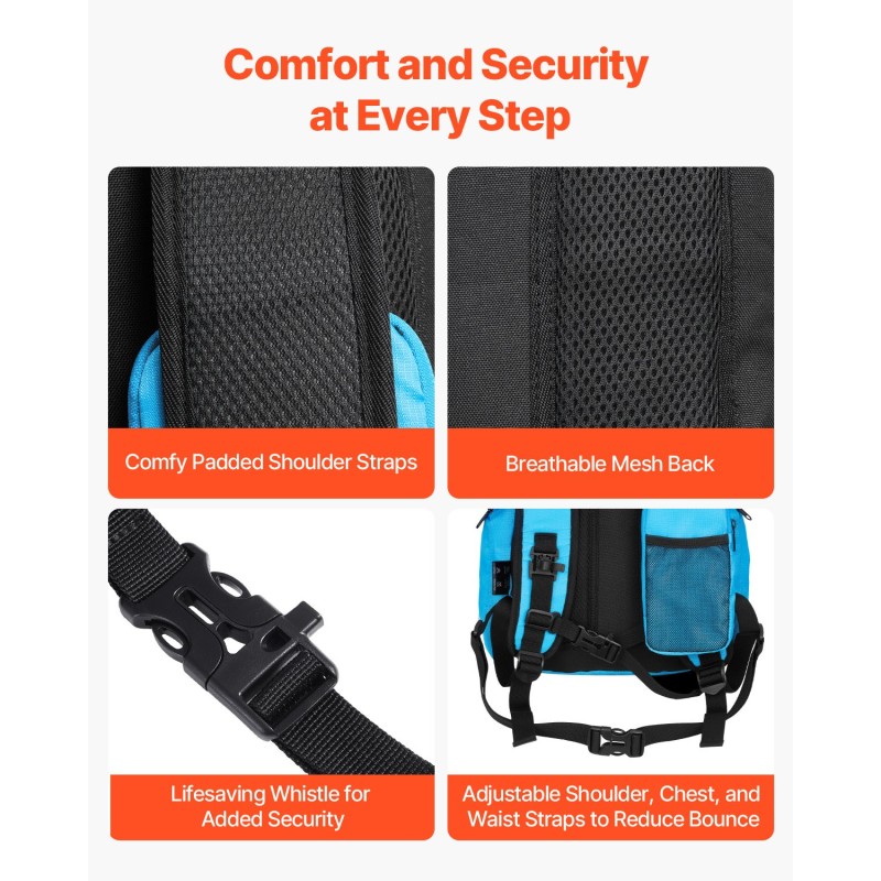 Juomareppu 25L vedenpitävä 150D polyesteri 2L TPU säiliöllä sininen