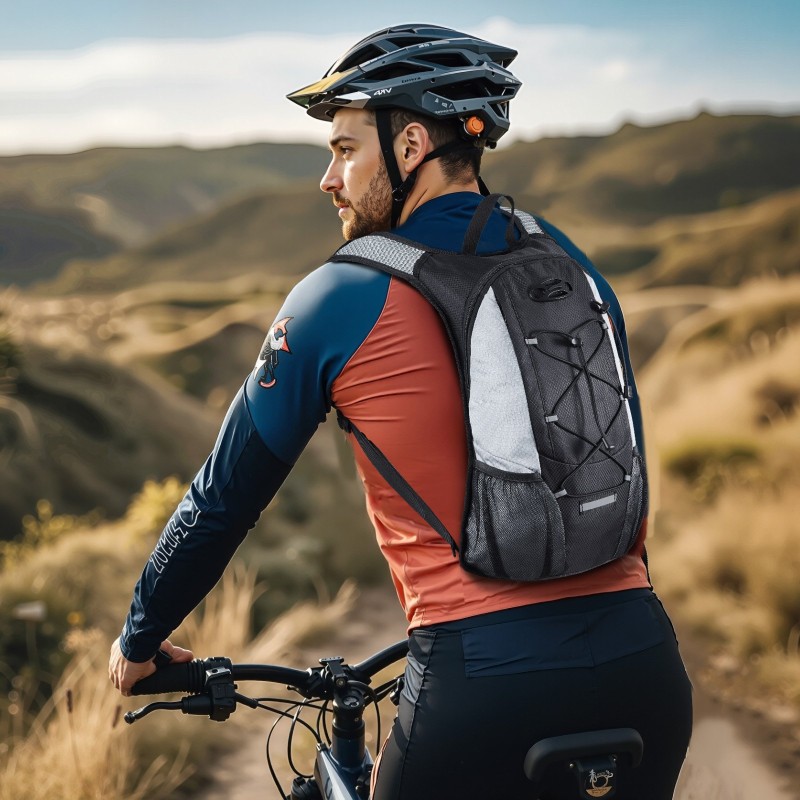 Juomareppu vaellukseen 8 l vedenkestävä 420D polyesteri 2 l juomarakolla