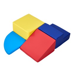 Korkeatiheyksinen vaahtomuovinen 4-osainen kiipeilypalasetti PU-nahkaverhoilulla kuuden kuukauden ja kolmen vuoden ikäisille