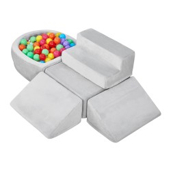 Pehmopalikkasetti viisi osainen kristallisamettipäällinen korkeatiheyksinen vaahtosisus vauvoille ja taaperoille pallomeri