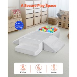 Pehmopalikkasetti viisi-osainen kristallisamettipäällinen korkeatiheyksinen vaahtosisus vauvoille ja taaperoille pallomeri