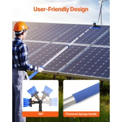 Teleskooppivarsi alumiiniseos 1785–7345 mm 180° kääntyvä harjapää 2 vesisuutinta 20 m letku