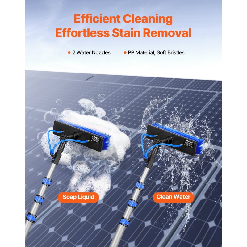 Vesiharjatelinetanko alumiiniseosvarsi pituus 1167–3600 mm 20 m letku 180 asteen kääntyvä harjapää