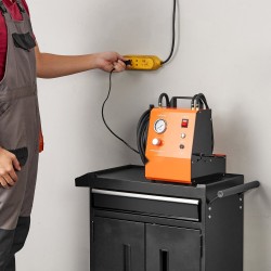 Sähköinen jarrunesteen vaihtosarja ilmapumpulla 0,6–3,0 bar 17 sovitinta 2 säiliötä