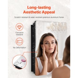 Peilikaappi kylpyhuoneeseen 24 x 30 tuumaa säädettävät karkaistut lasihyllyt