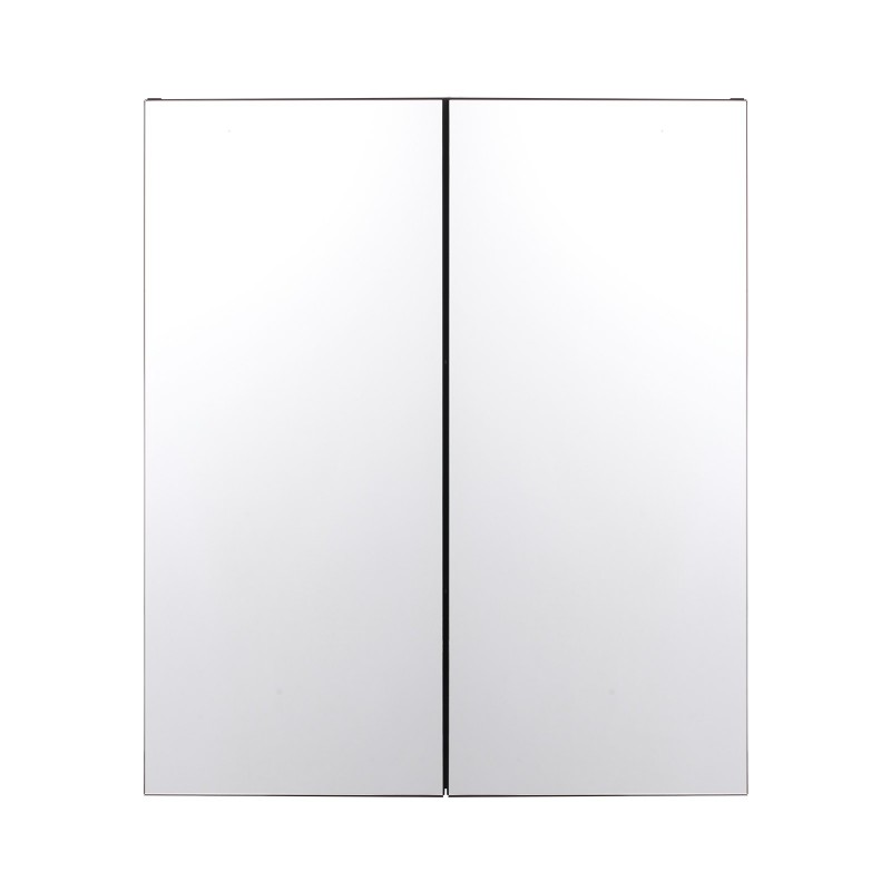 Peilillinen lääkekaappi kylpyhuoneeseen alumiinirungolla kaksi säädettävää hyllyä