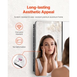 Lääkekaappi peilillä alumiinirunko 1017×647×135 mm 3-ovinen kylpyhuoneeseen