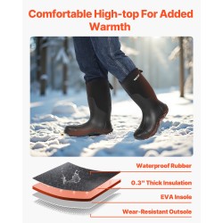 Miesten kumisaappaat kumipäällisellä teräsvarvassuojalla koko 11 työ- ja ulkokäyttöön