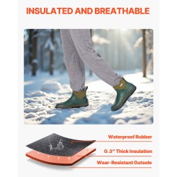 Kumisaappaat neopreeni-kumi naisille nilkkapituiset koko 7 ulkoiluun