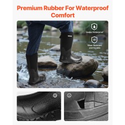 Miesten kumisaappaat kumipäällisellä ja teräskärjellä koko 12