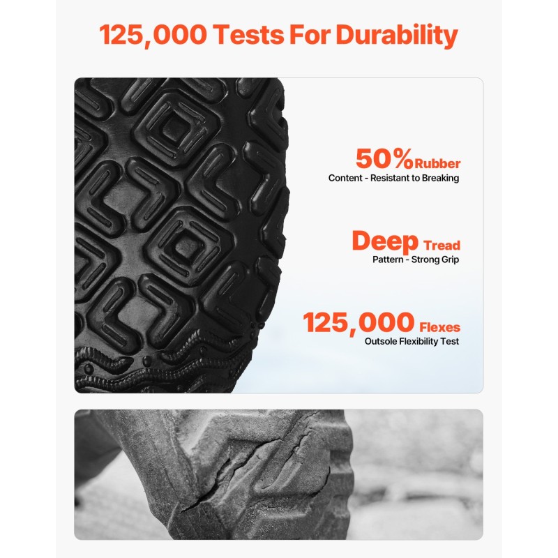 Kumisaappaat miesten turvakärjelliset kumiset liukuestolla EVA-sisäpohjallisilla