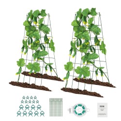 A-muotoinen kurkkutuki rautainen kaksiosainen 100 x 80 cm vihreä käyttövalmis