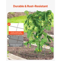 Kurkkutuki A-mallinen galvanoitu rautainen 90 x 70 cm taittuva puutarhateline