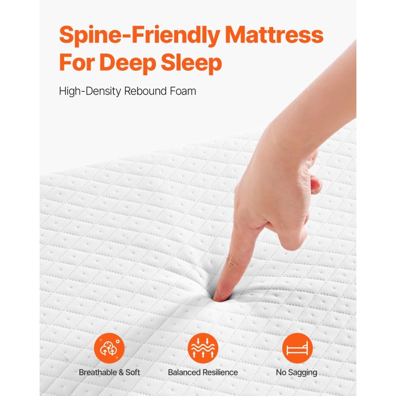 Taitettava vierassänky metallirungolla vaahtomuovipatjalla 98×190 senttimetriä kantavuus 204 kiloa