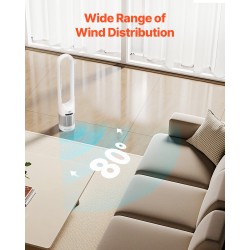 Lapaton tornituuletin 40-tuumainen ABS-muovi H13 HEPA-suodatus 8 nopeustasoa 8H ajastin