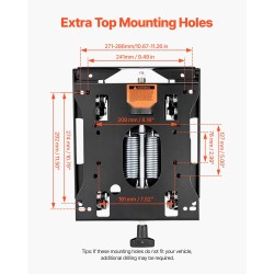 Ilmajousitettu istuimen jousituspakkaus Q235-teräs musta 460x325x70mm yleismallinen jatkokaapeli