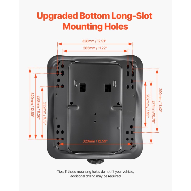 Ilmajousitettu istuimen jousitus universaali Q235-teräs musta 490x420x150mm