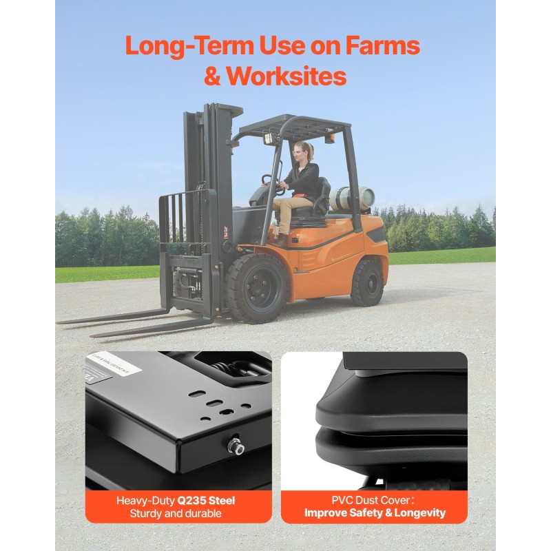 Ilmajousitettu istuimen jousitus terästä 490x420x150 mm yleismallinen