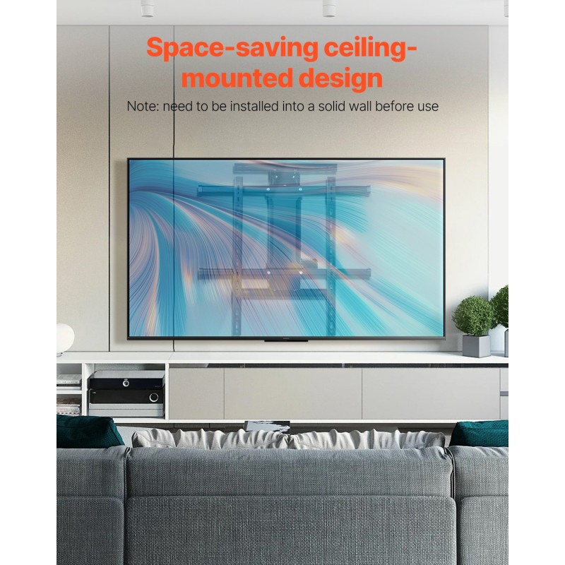 Seinä- ja kattoteline moottoroitu hiiliteräs 32–65 tuuman 40 kg