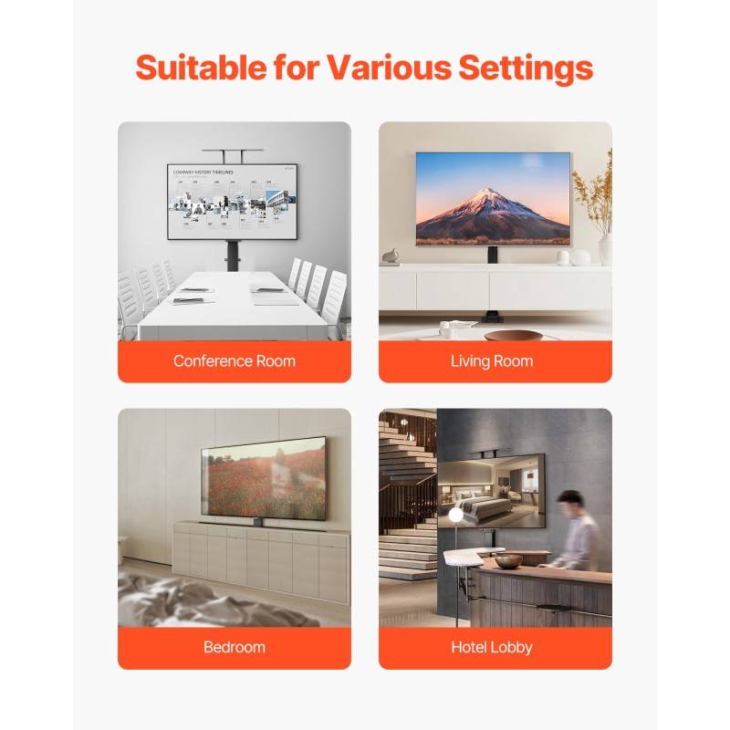 TV-nostoteline pystysuuntainen sähkökäyttöinen hiiliteräs 32–55 tuumalle kaappiasennukseen