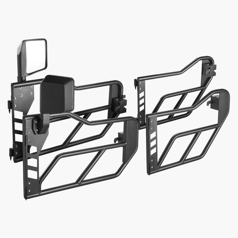 Teräsputkiovet 4-oviseen Jeep Wrangler JL ja Gladiator JT DOT-sertifioiduilla taustapeileillä