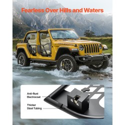 Putkiovet teräs 4-oviseen Jeep Wrangler JK 2007–2018 maastoajoon