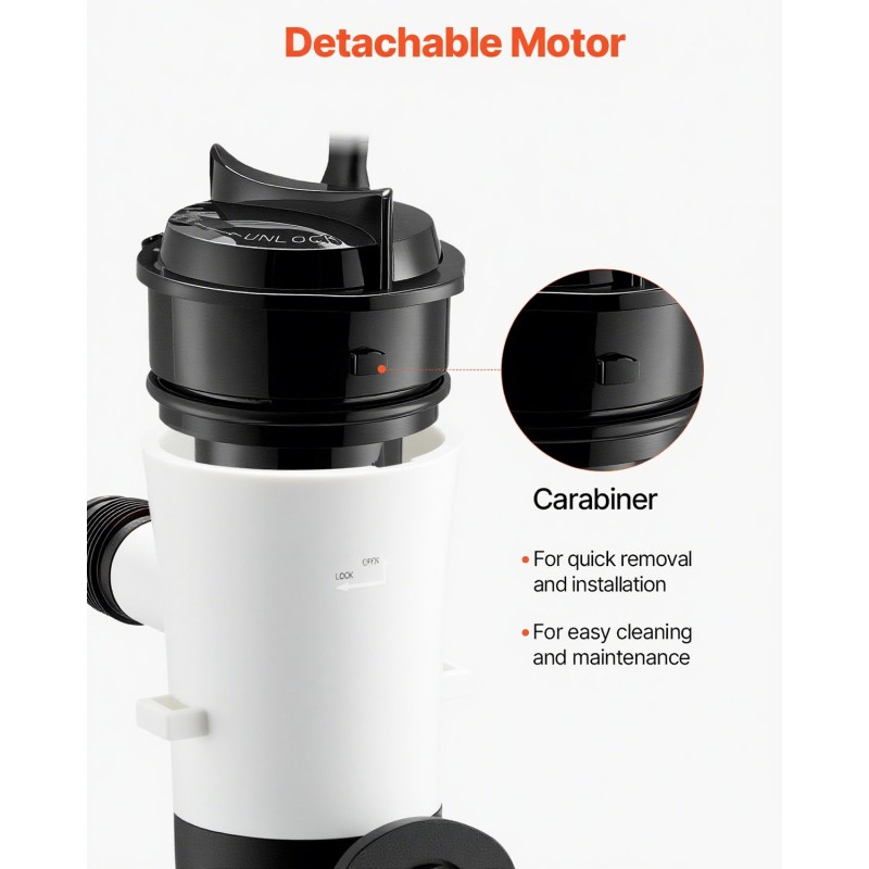 Uppoasennettava livewell-pumppu ABS runko veneisiin 50 l/min 12 V