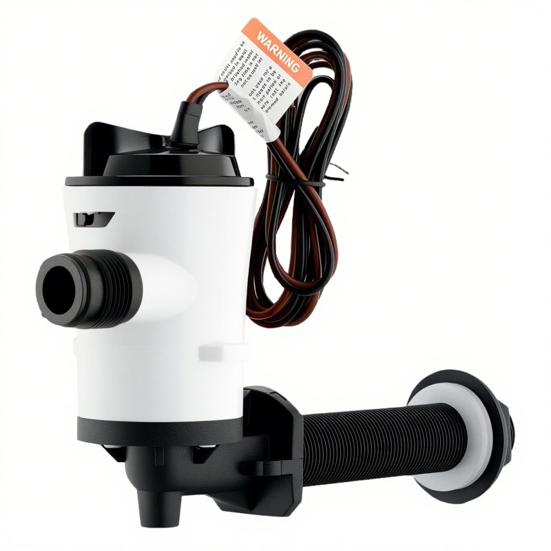 Uppoasennettava livewell-pumppu ABS runko veneisiin 50 l/min 12 V