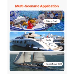 Veneen kalasäiliöpumppu ABS-kotelo 101 l/min kaksoissisääntuloilla 12V IPX7