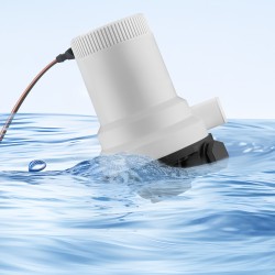 Veneen kalasäiliöpumppu ABS-kotelo 101 l/min kaksoissisääntuloilla 12V IPX7